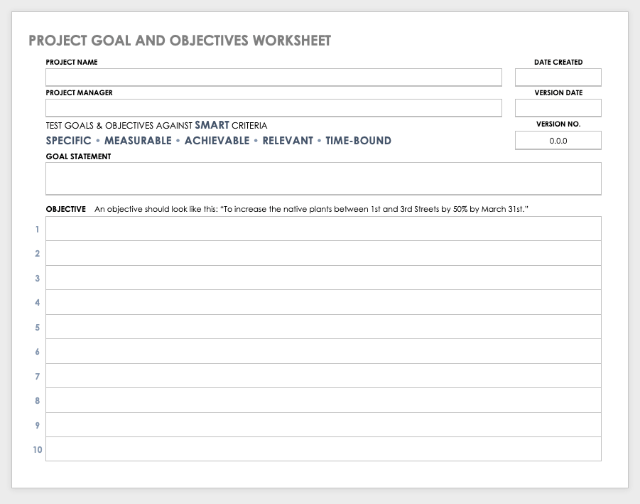 How To Write S.M.A.R.T. Project Objectives Smartsheet